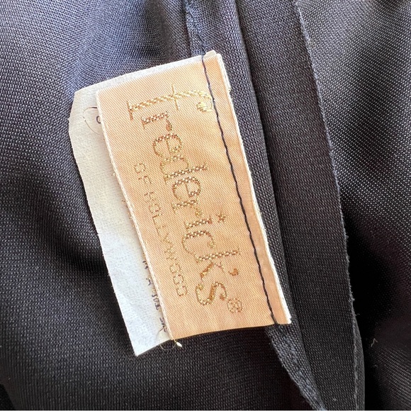 70s Does 20s VTG Black Flapper Slip - Picture 3 of 8